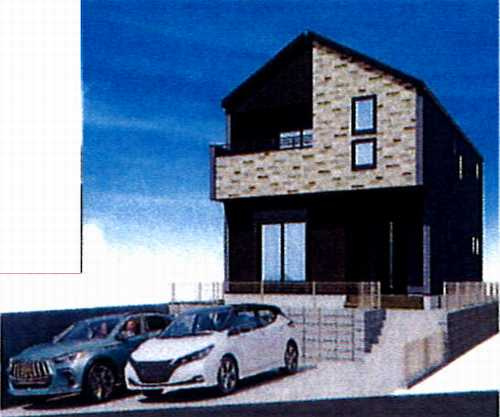 横浜市青葉区美しが丘西3期　新築戸建全2棟の外観パース