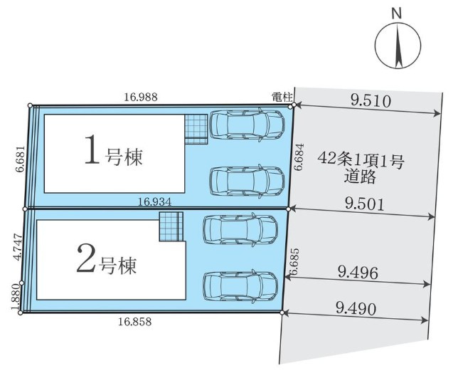 【区画図】 | 海老名市国分寺台6期 新築戸建 全2棟