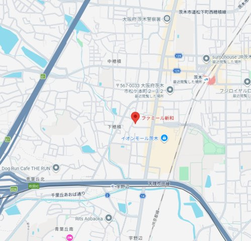 ファミール新和の地図