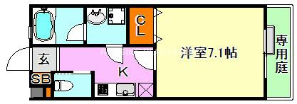 ワコーレヴィアーノ須磨関守町２丁目　須磨駅の賃貸情報の間取り