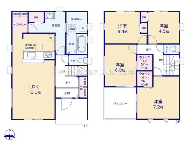東松山市高坂第2　新築戸建の間取り