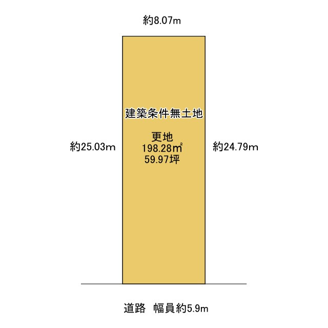 京都市北区小山下初音町　建築条件無土地の土地図