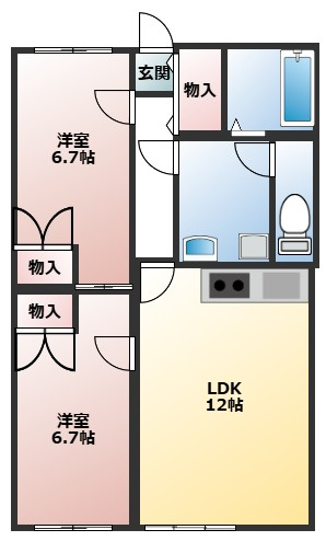 【間取り】 | ハイハウス幕張