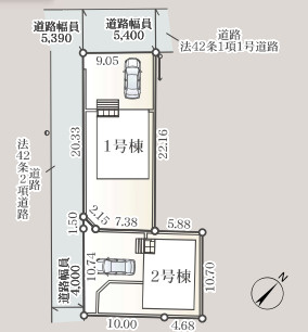【区画図】 | 久喜市菖蒲町菖蒲第20　新築戸建　全2棟　1号棟　 | 1号棟
