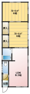 【間取り】 | 西滝3丁目21-26貸家