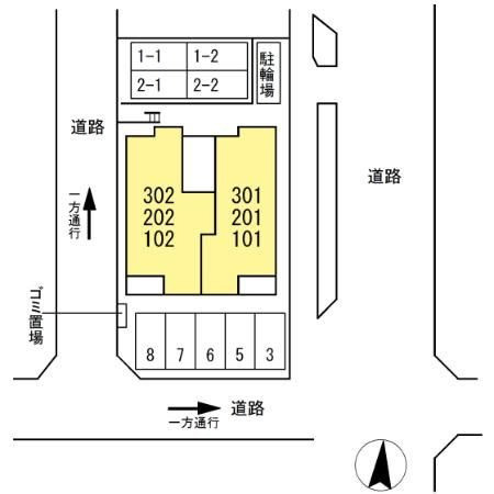 コンフォースさくらの区画図