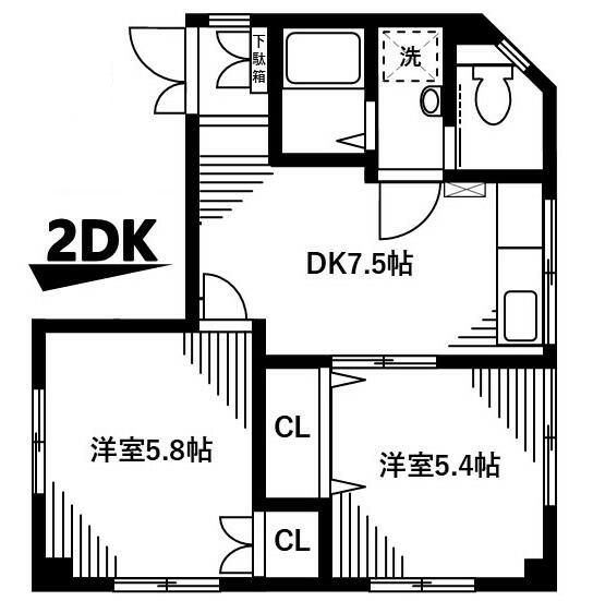 塚本ビルの間取り|間取りです。