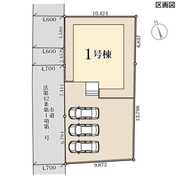 リーブルガーデン第3吉井町馬庭の区画図