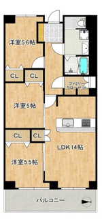 【間取り】 | 狭山スカイハイツ | 【東向き日当たり良好】たっぷりの陽光に包まれる明るい住まいに気持ちも明るくなりますね♪