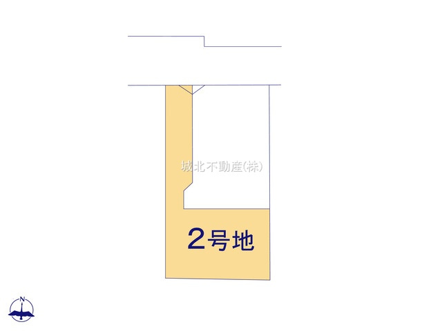 練馬区富士見台3丁目 全2区画 2号地の区画図|土地34坪超　ゆったりとした敷地　お好みのハウスメーカーで建築頂ける自由設計の売地　全2区画