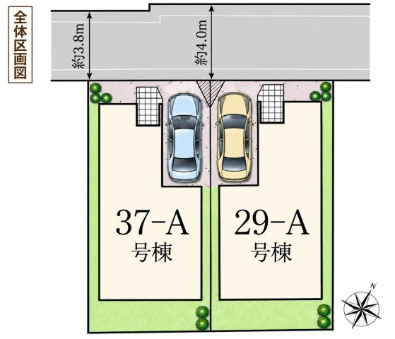 西東京市北町3丁目 西武池袋線 保谷駅 新築戸建の区画図