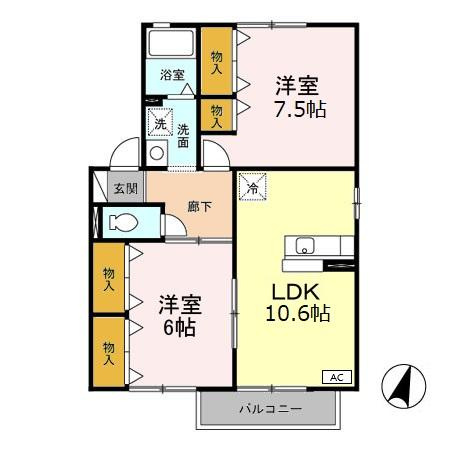 ベルツリー　　刈谷市の賃貸ならクラスホーム刈谷店の間取り