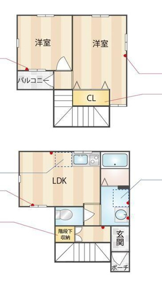 【間取り】 | 大和田紅葉ヶ丘貸家