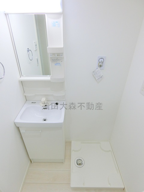 ムーンテラス多摩川の洗面所|洗面脱衣所　独立洗面台　洗濯機置き場