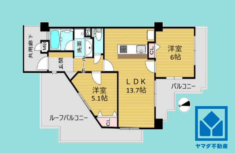 ワコーレシールド仁川の間取り