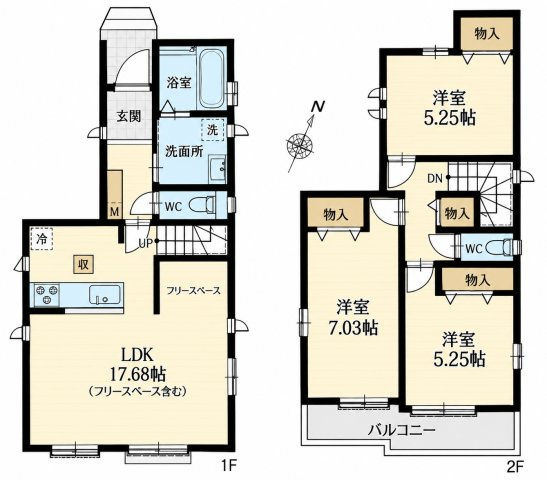 西東京市北町3丁目 西武池袋線 保谷駅 新築戸建の間取り