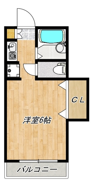 グランデュールメルヘンの間取り|単身用の間取りです☆