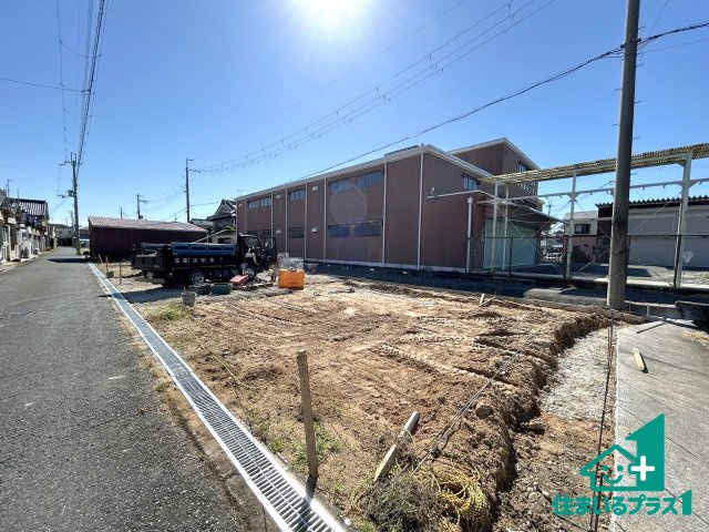 ●24(土)25(日)現地説明会！　磯城郡田原本町小室　第01期　新築一戸建ての外観|現在はこんな感じです。完成までが待ち遠しいですね。