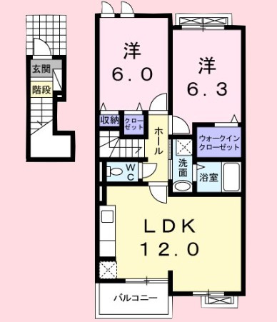プリムローズ二番館の間取り
