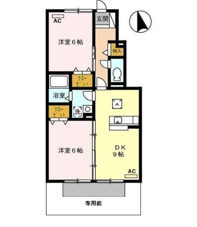 グランディール　Ａ　　刈谷市近郊の賃貸はクラスホーム刈谷店の間取り