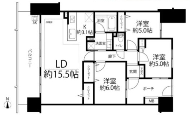 【間取り】 | ガーデンティアラ武蔵小杉