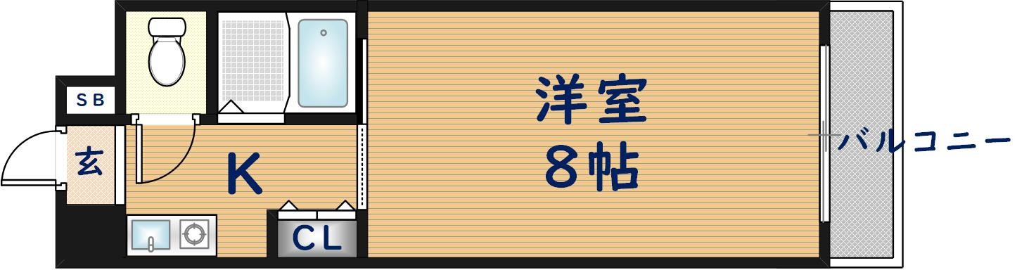 アベニューリップル長田Ⅱの間取り