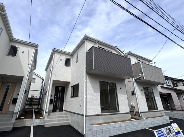 松戸市六高台６丁目新築戸建【六実小学校：7分】の外観|2号棟外観・完成済み内覧可能です！