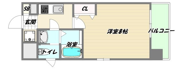大阪市東淀川区東中島４丁目の賃貸マンションの間取り