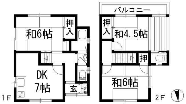 【間取り】 | 東畦野3丁目戸建