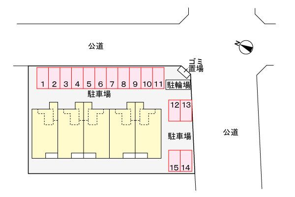 ビバーチェ　中割の駐車場