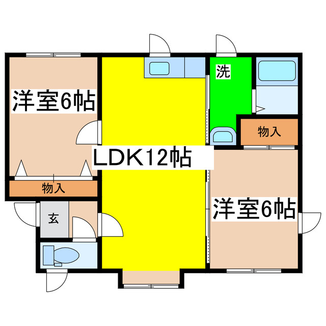 グランルージュＢの間取り