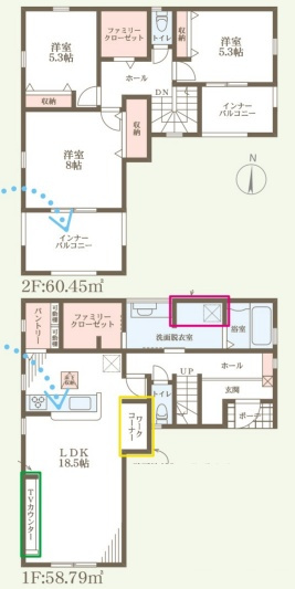 姫路市勝原区山戸　第5期　新築一戸建ての間取り|1号地