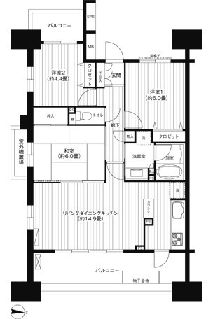 【間取り】 | プロムナード新城
