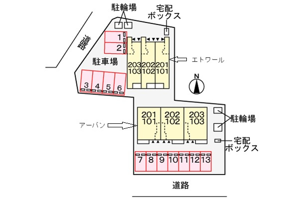 エトワールの駐車場