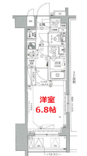 【間取り】 | クレイシア戸越公園 | お部屋の間取りです。
