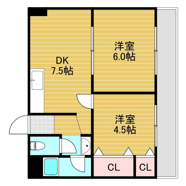 第5田村マンションの間取り