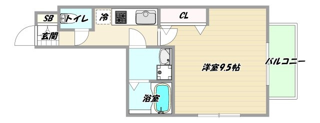 大阪市淀川区木川西１丁目のアパートの間取り