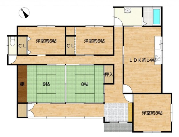 売中古戸建　富士市一色の間取り