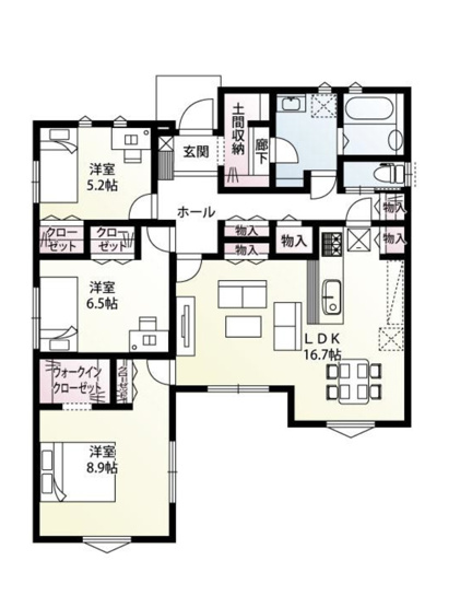 【間取り】 | 幸手市千塚　新築戸建　全2棟　2号棟　 | 2号棟