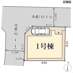リーブルガーデン羽曳野市西浦6期の区画図