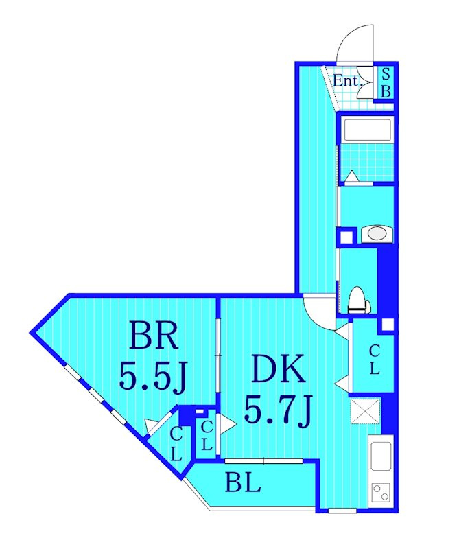 横浜市西区浅間町５丁目の賃貸マンションの間取り