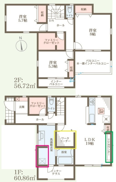 姫路市砥堀　第8期　新築一戸建ての間取り|２号地