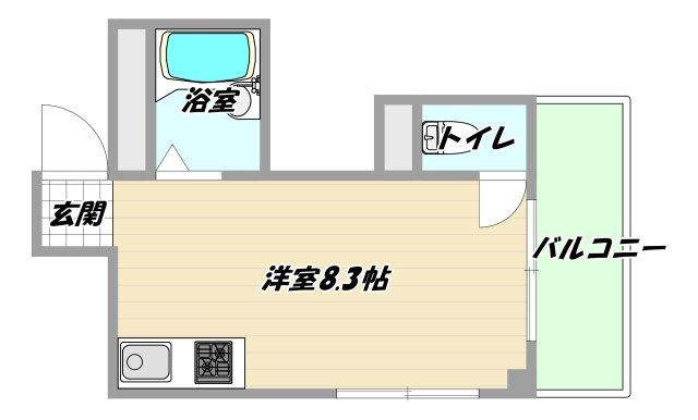 大阪市東淀川区東中島１丁目の賃貸マンションの間取り
