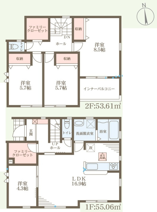 姫路市砥堀　第8期　新築一戸建ての間取り|３号地