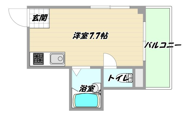 大阪市東淀川区東中島１丁目の賃貸マンションの間取り