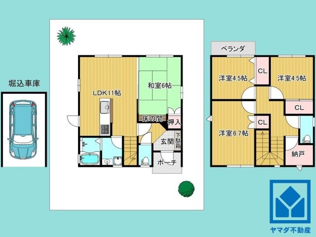 西宮市名塩山荘の間取り