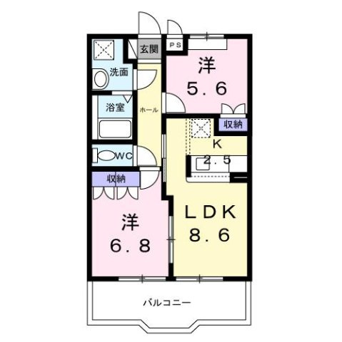 【間取り】 | エスポワールⅡ