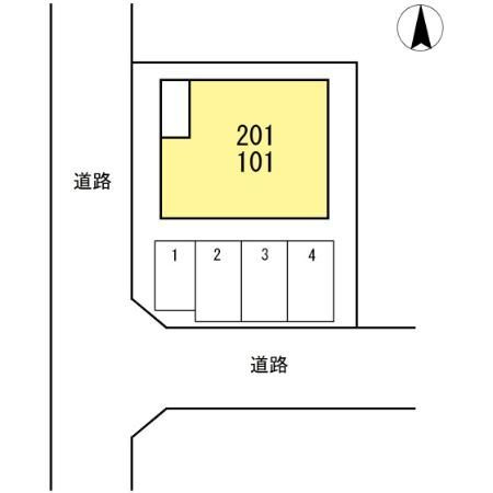 シャトー小松原Ⅱの区画図