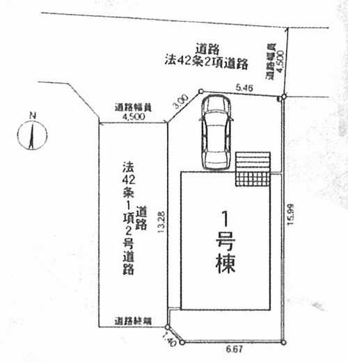 小田原市成田第12　新築戸建全1棟　1号棟の区画図