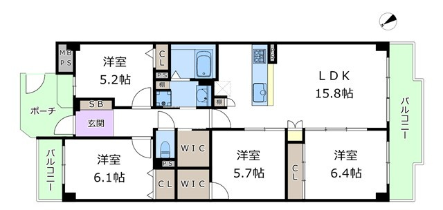 【間取り】 | 星和プラネタウン千里南第参期 B棟 | エイブルにて取扱い可能な住宅ローンは、全部で10種類以上！お客様にピッタリの住宅ローンを当社のFPよりご案内させて頂きます。住宅ローンのご相談だけでも、お気軽にご相談下さいませ。
